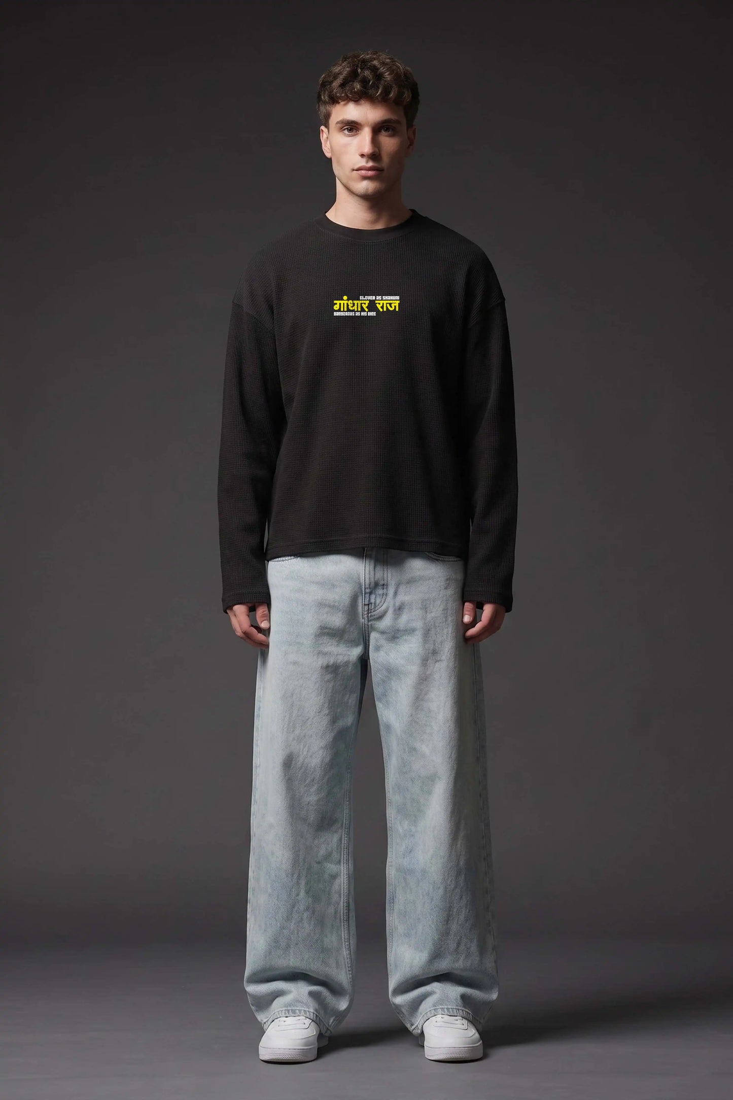 Shakuni-The Mastermind Oversized Waffle Knit Threads Of Desi