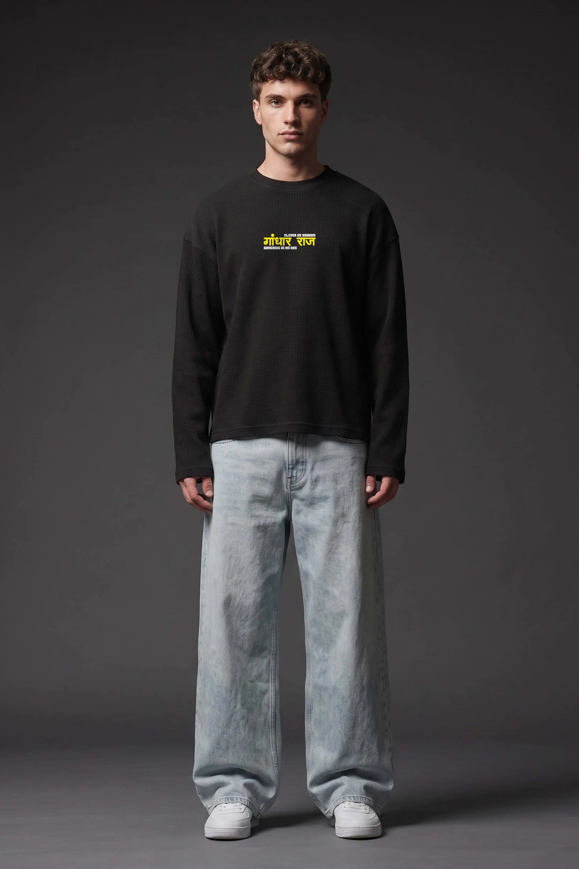Shakuni-The Mastermind Oversized Waffle Knit Threads Of Desi