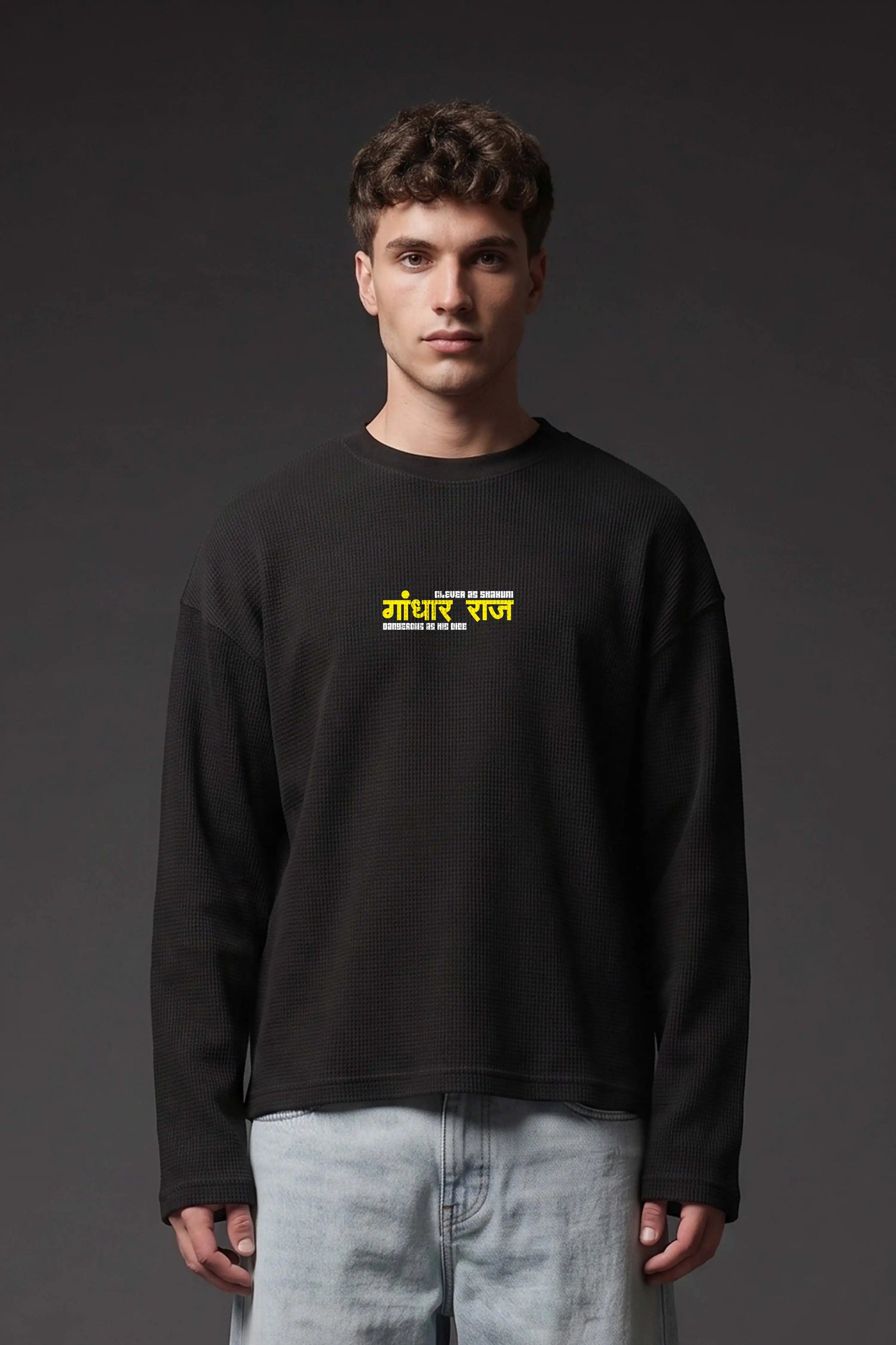 Shakuni-The Mastermind Oversized Waffle Knit Threads Of Desi