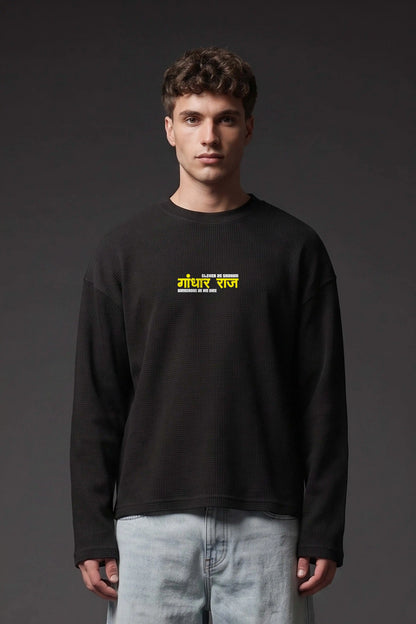 Shakuni-The Mastermind Oversized Waffle Knit Threads Of Desi