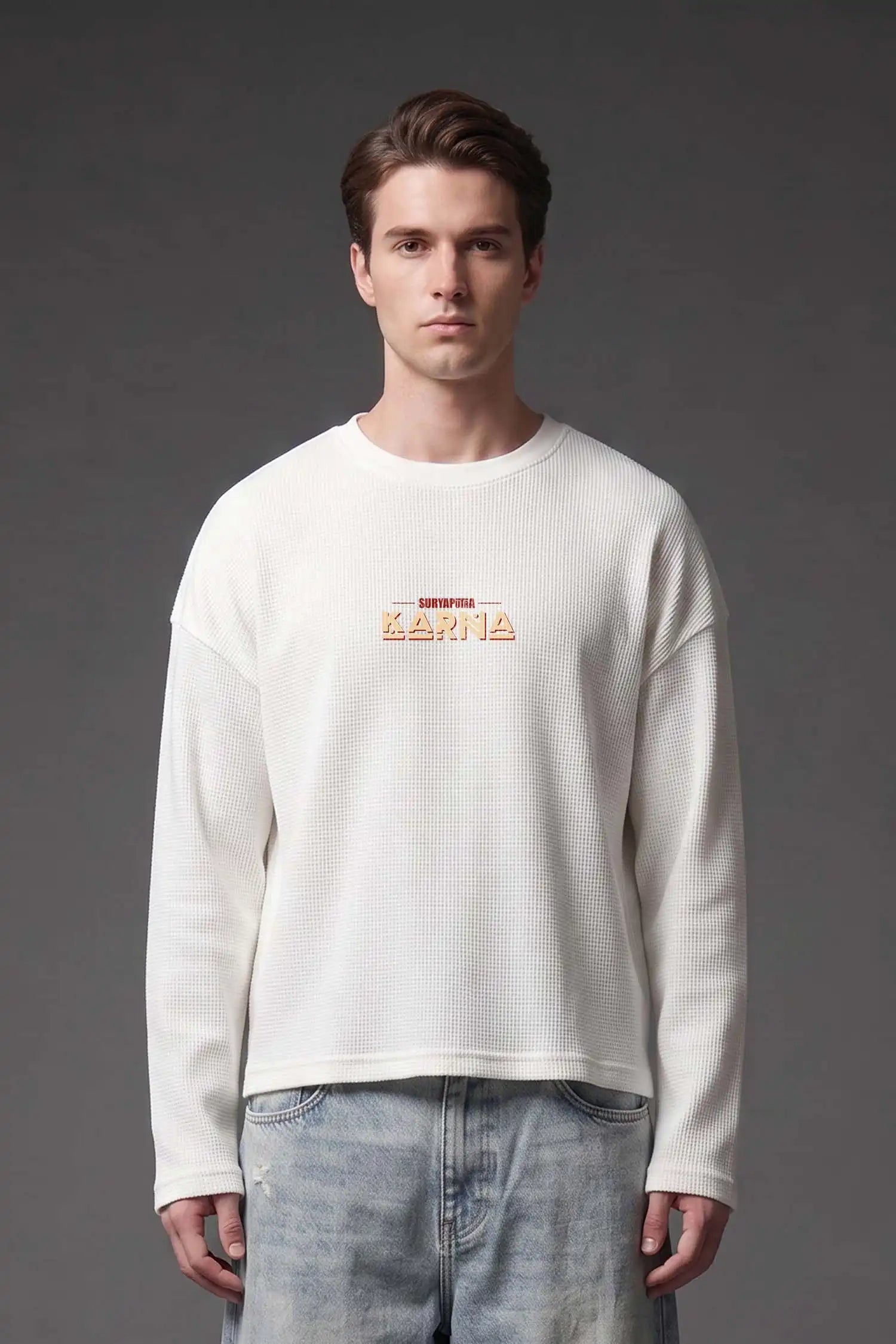 Karna-Suryaputra Oversized Waffle Knit Threads Of Desi