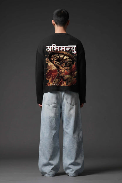 Abhimanyu–The Chakravyuh Warrior Oversized Waffle Knit Threads Of Desi