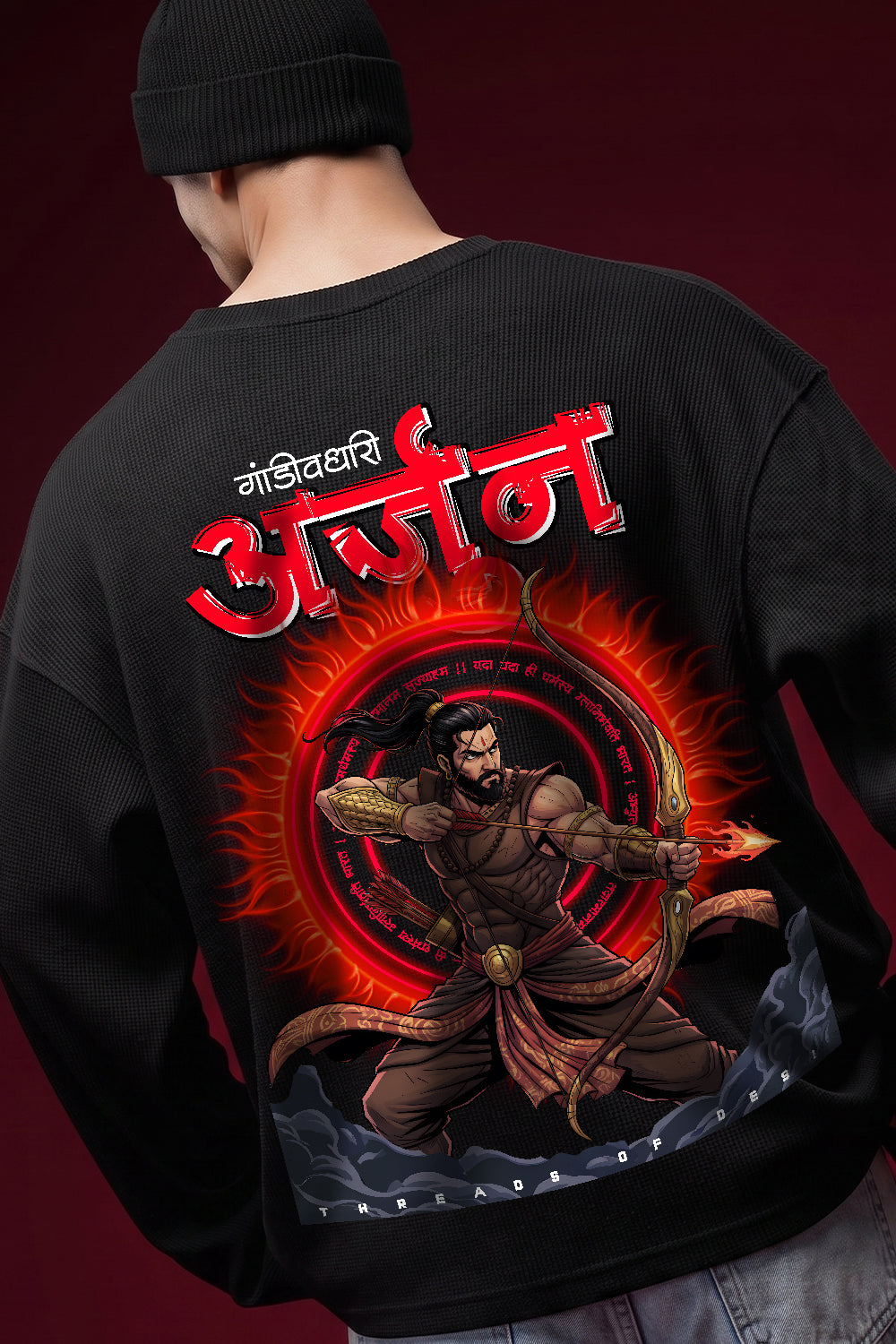 Arjun–The Gandivdhari Oversized Waffle Knit Threads Of Desi