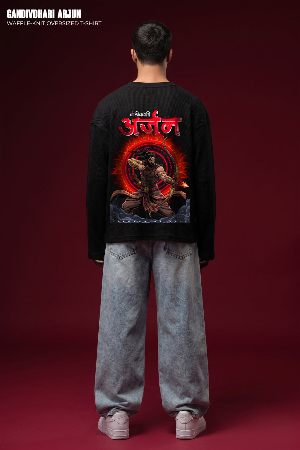 Arjun–The Gandivdhari Oversized Waffle Knit Threads Of Desi