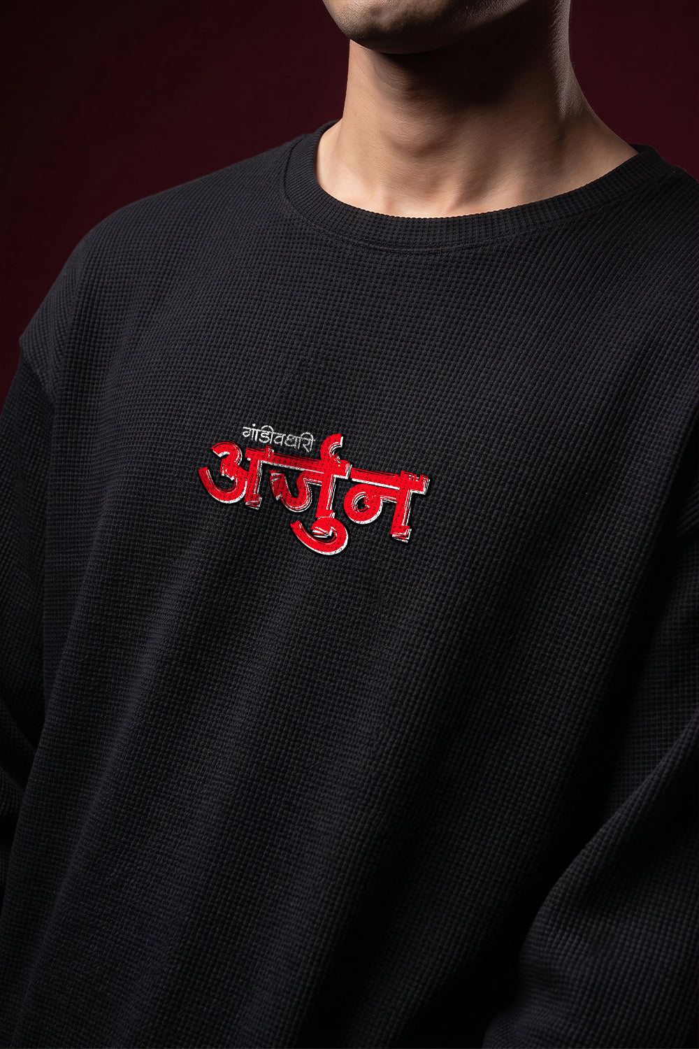 Arjun–The Gandivdhari Oversized Waffle Knit Threads Of Desi