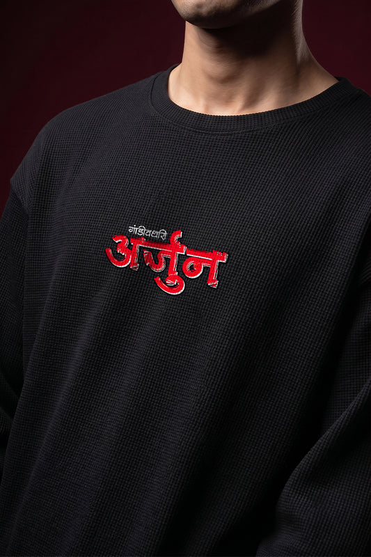 Arjun–The Gandivdhari Oversized Waffle Knit Threads Of Desi