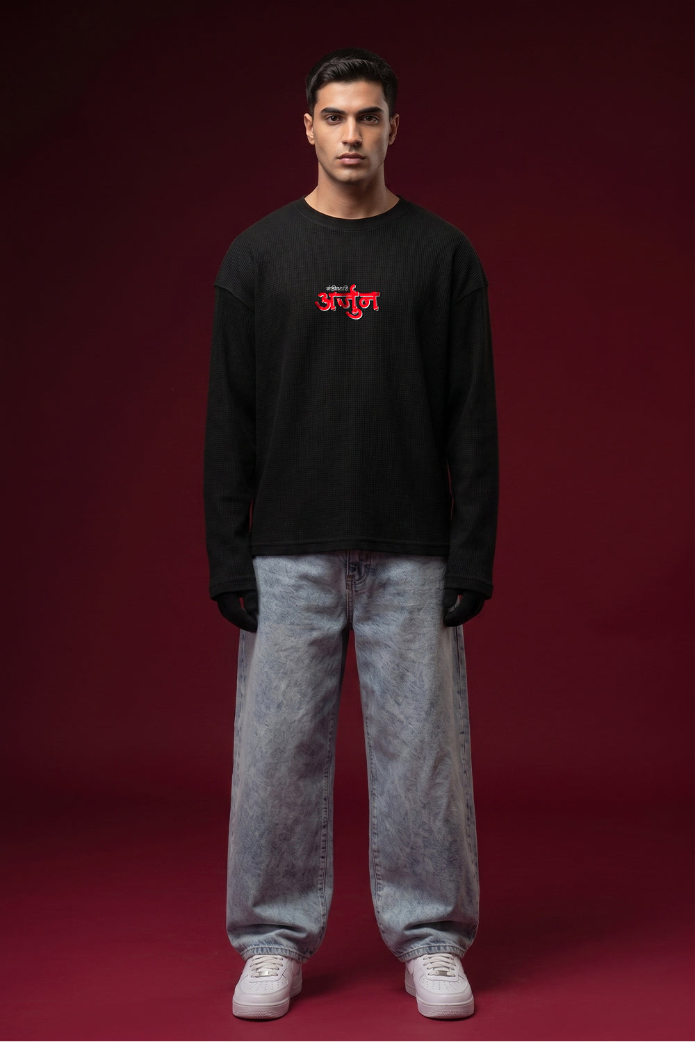 Arjun–The Gandivdhari Oversized Waffle Knit Threads Of Desi