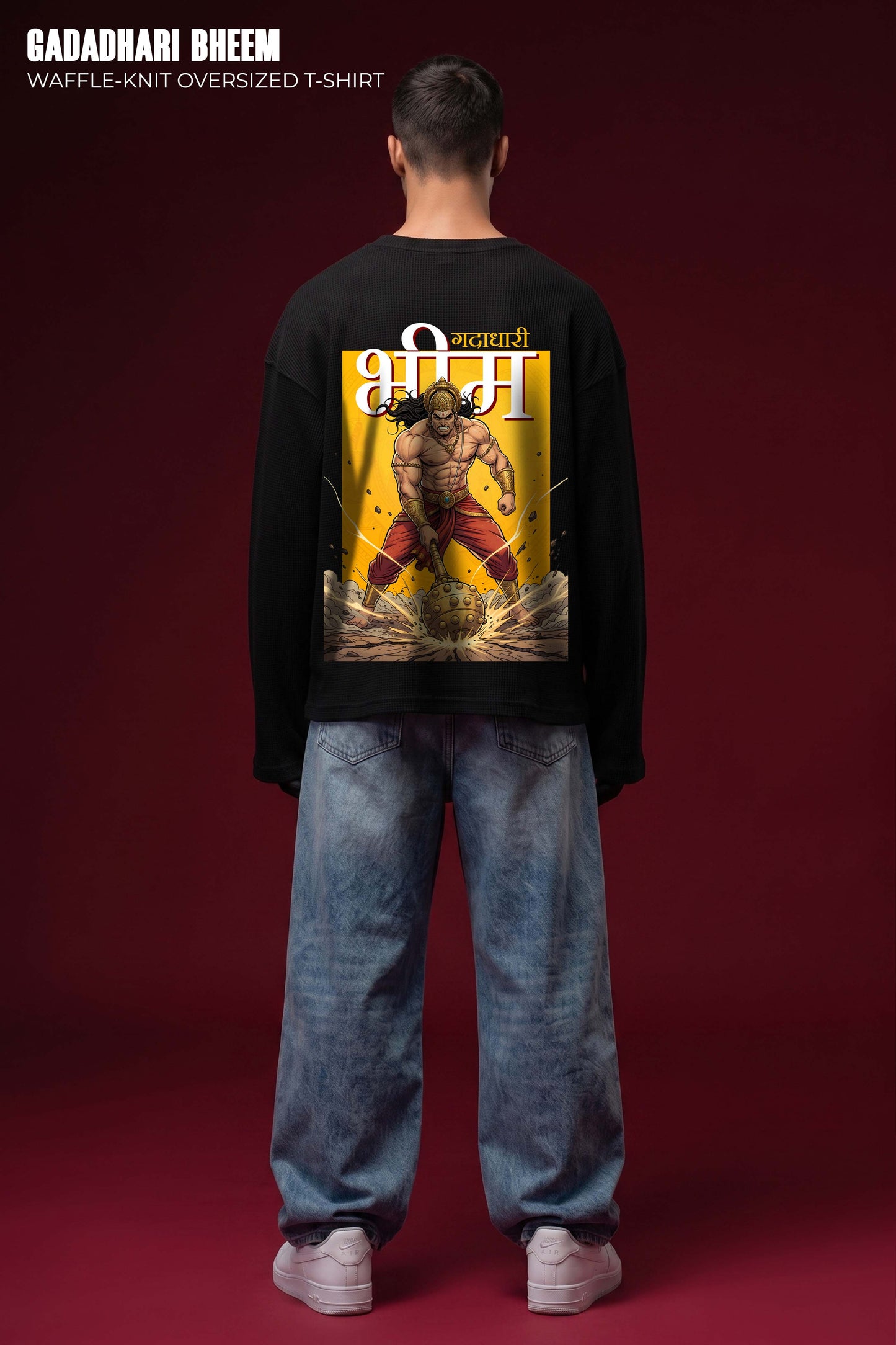 Bheem–The Gadadhari Oversized Waffle Knit Threads Of Desi
