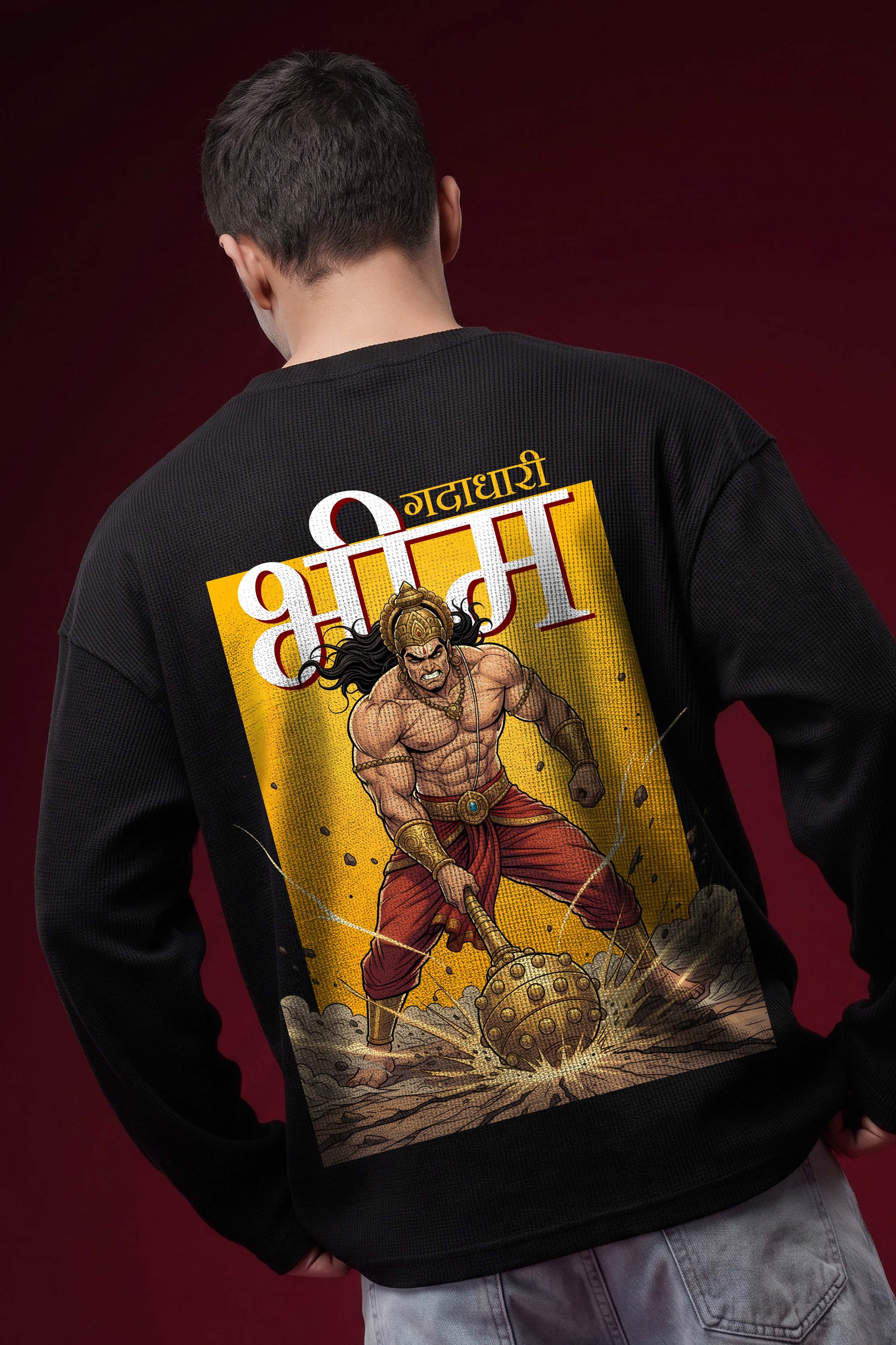 Bheem–The Gadadhari Oversized Waffle Knit Threads Of Desi