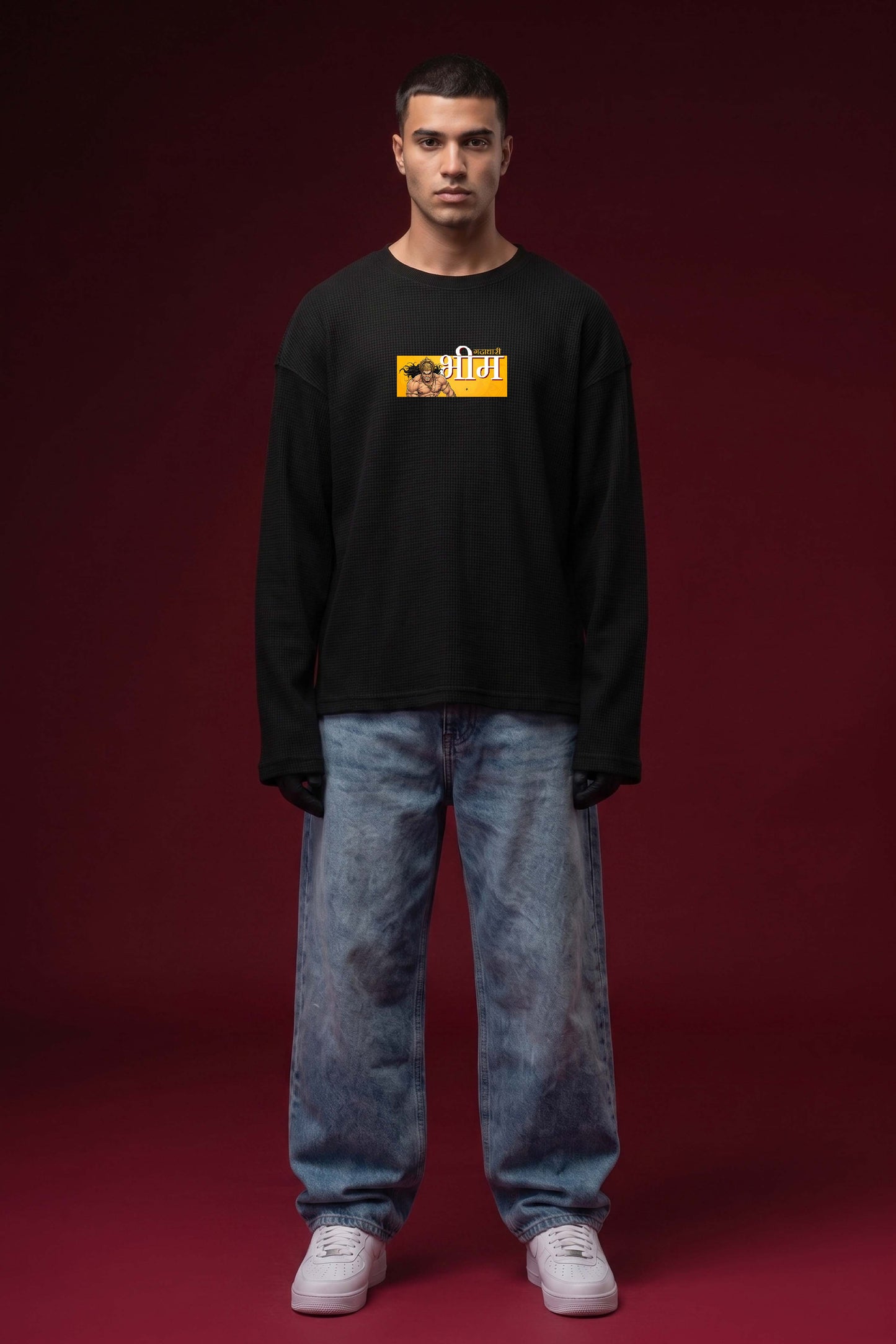 Bheem–The Gadadhari Oversized Waffle Knit Threads Of Desi