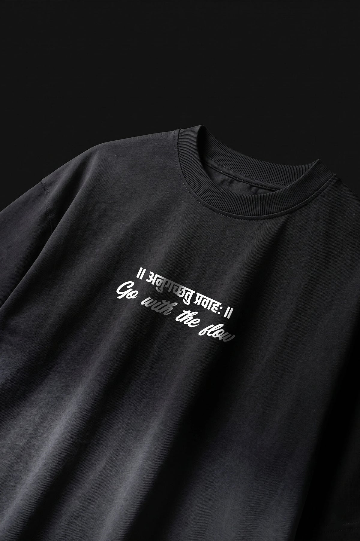 अनुगच्छत प्रवाहः Boxy Fit Tshirt