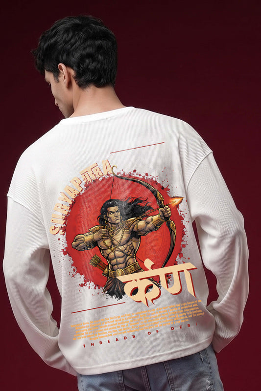 Karna-Suryaputra Oversized Waffle Knit Threads Of Desi