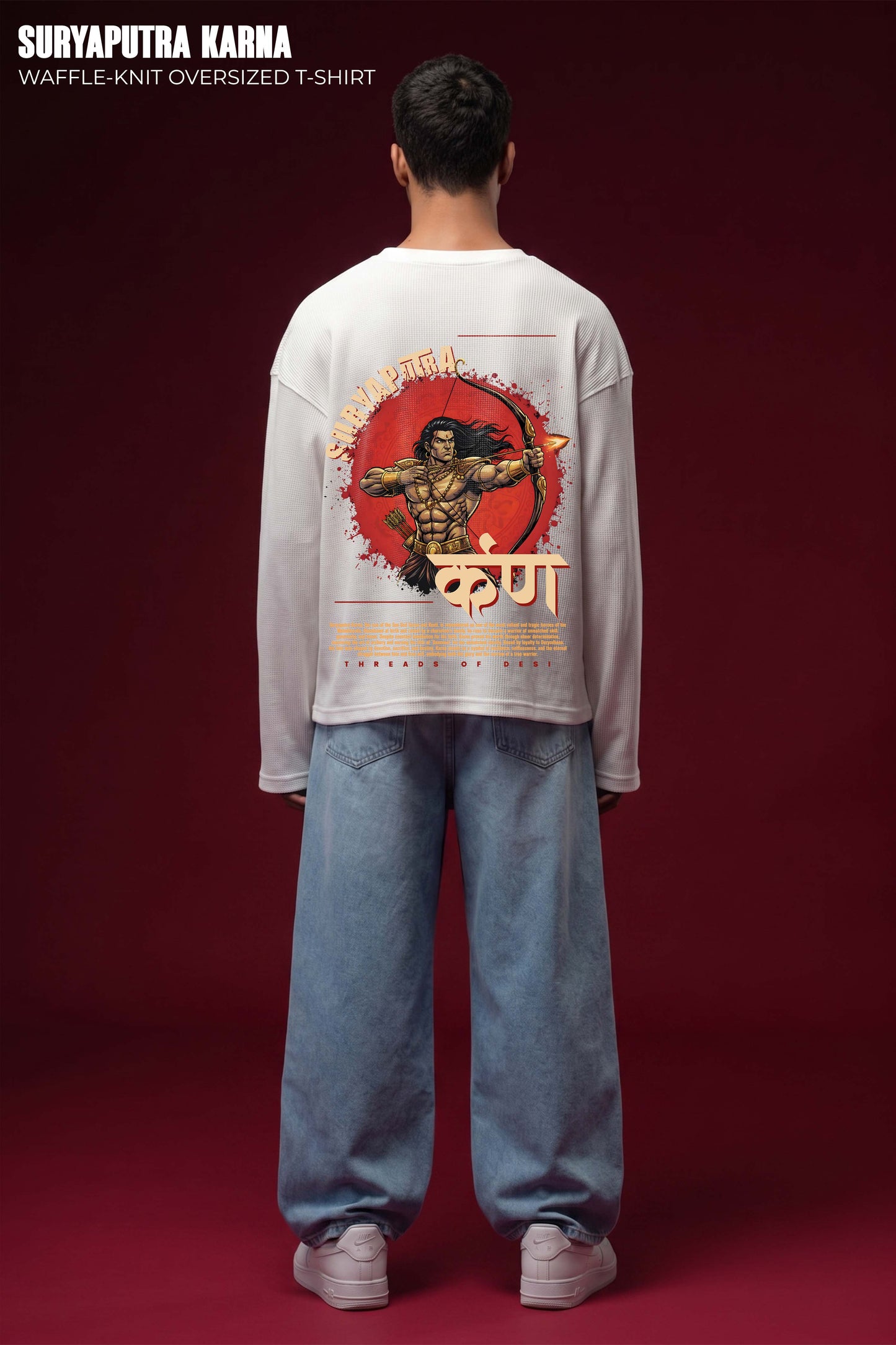 Karna-Suryaputra Oversized Waffle Knit Threads Of Desi