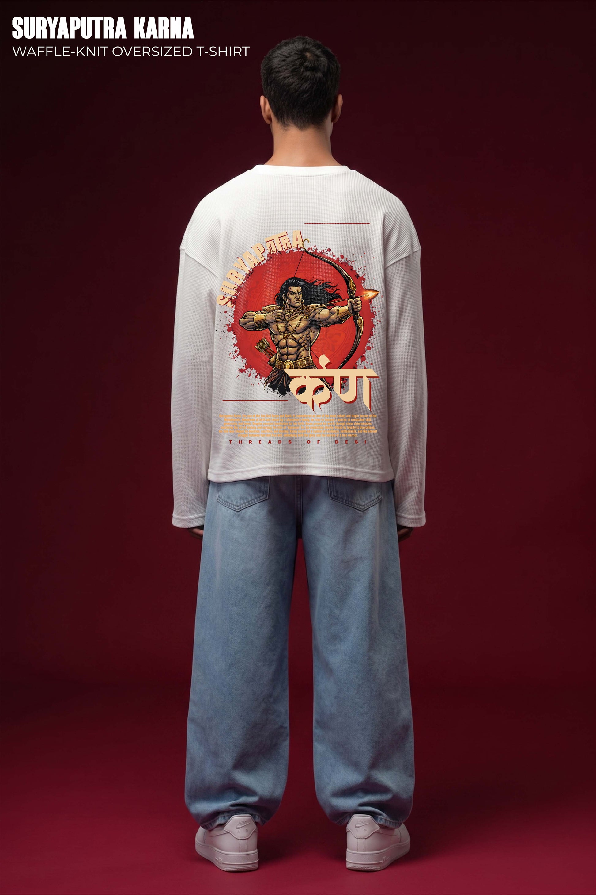 Karna-Suryaputra Oversized Waffle Knit Threads Of Desi