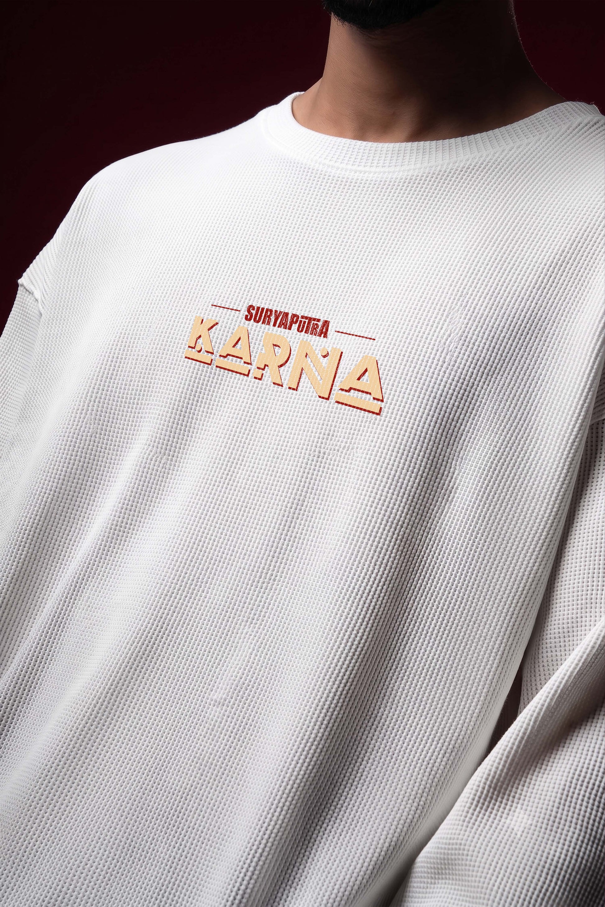 Karna-Suryaputra Oversized Waffle Knit Threads Of Desi