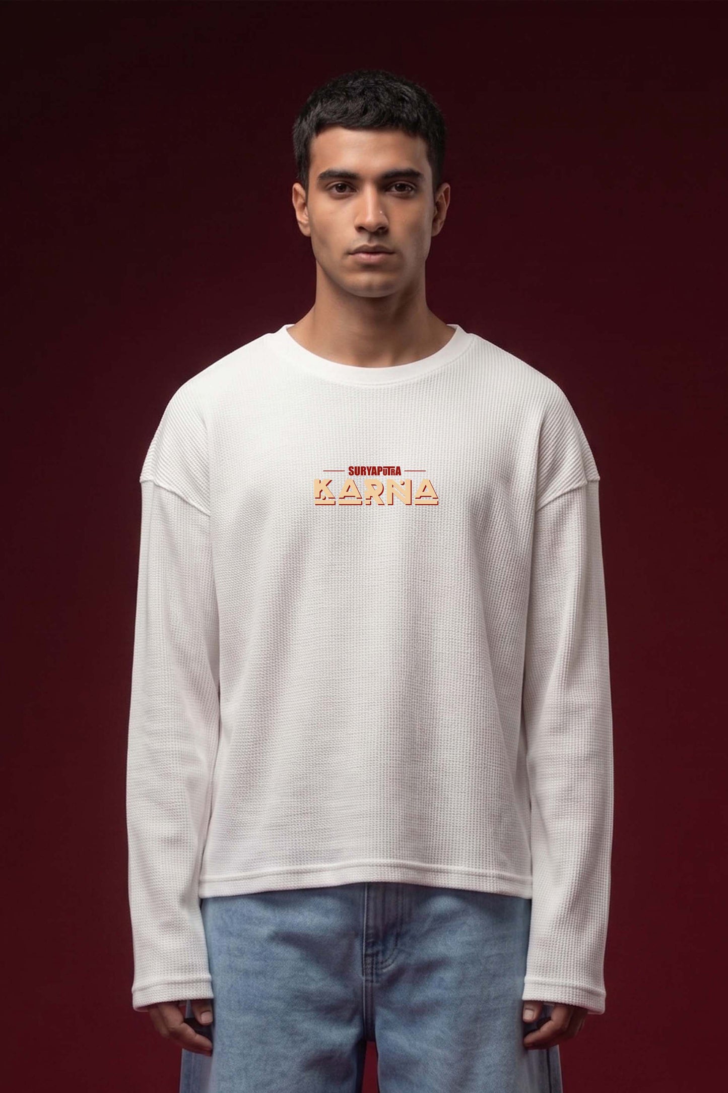 Karna-Suryaputra Oversized Waffle Knit Threads Of Desi