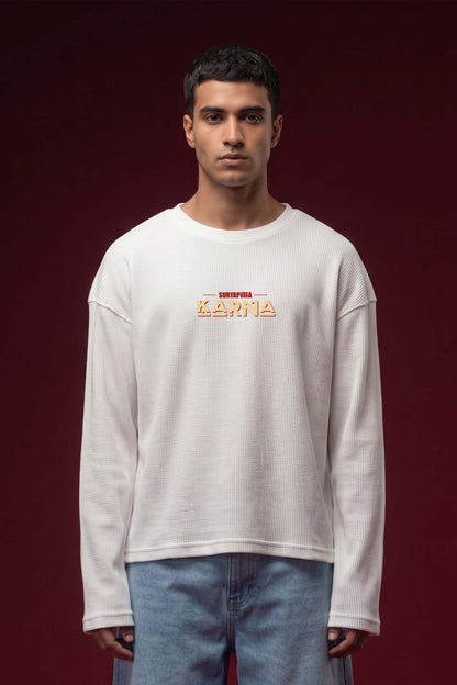 Karna-Suryaputra Oversized Waffle Knit Threads Of Desi