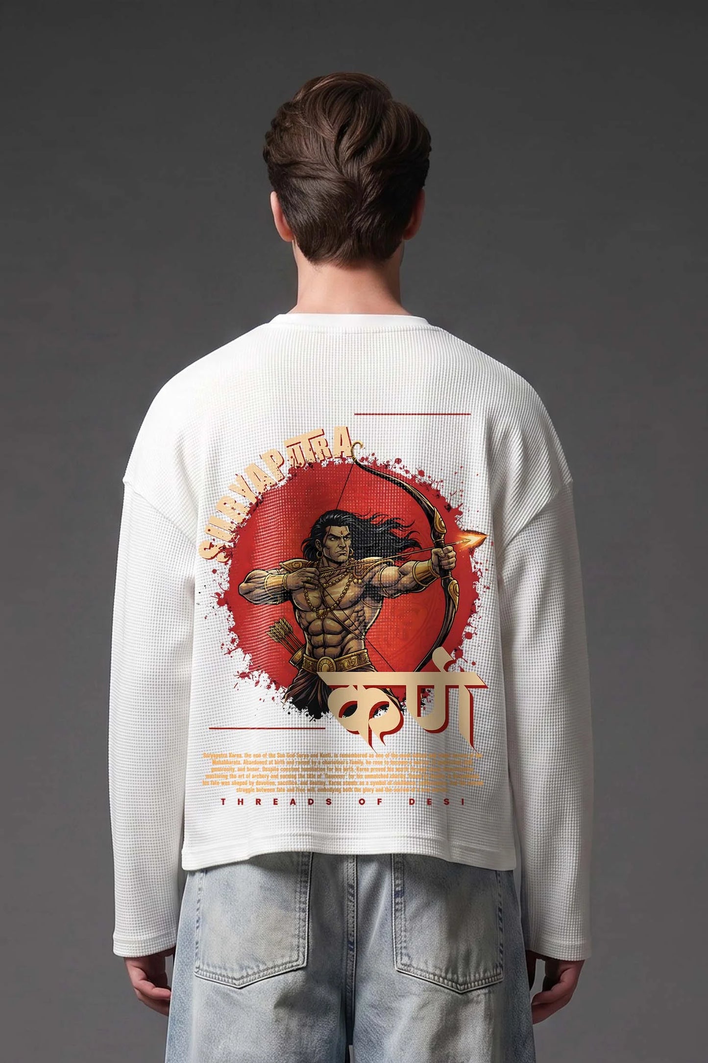 Karna-Suryaputra Oversized Waffle Knit Threads Of Desi