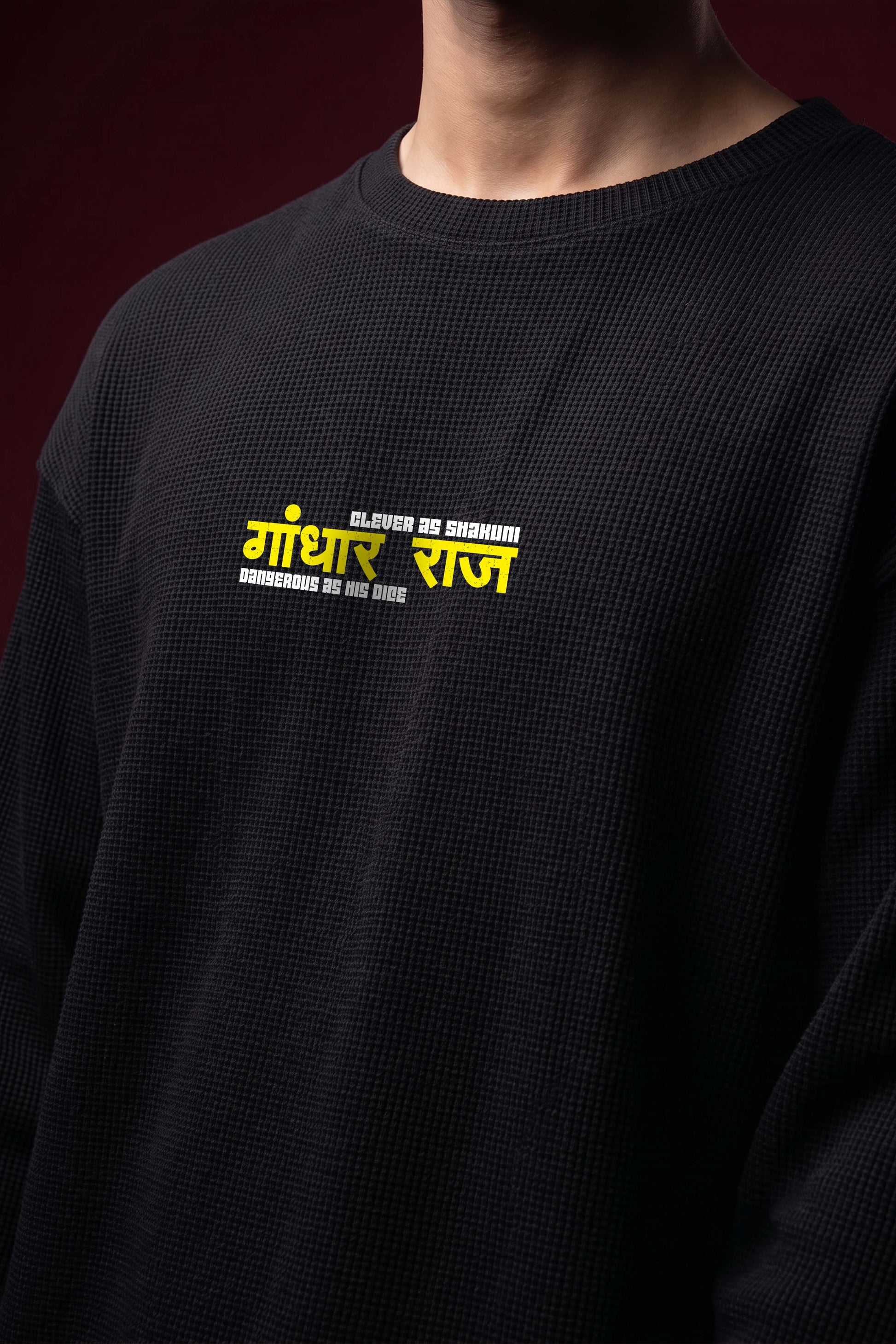 Shakuni-The Mastermind Oversized Waffle Knit Threads Of Desi