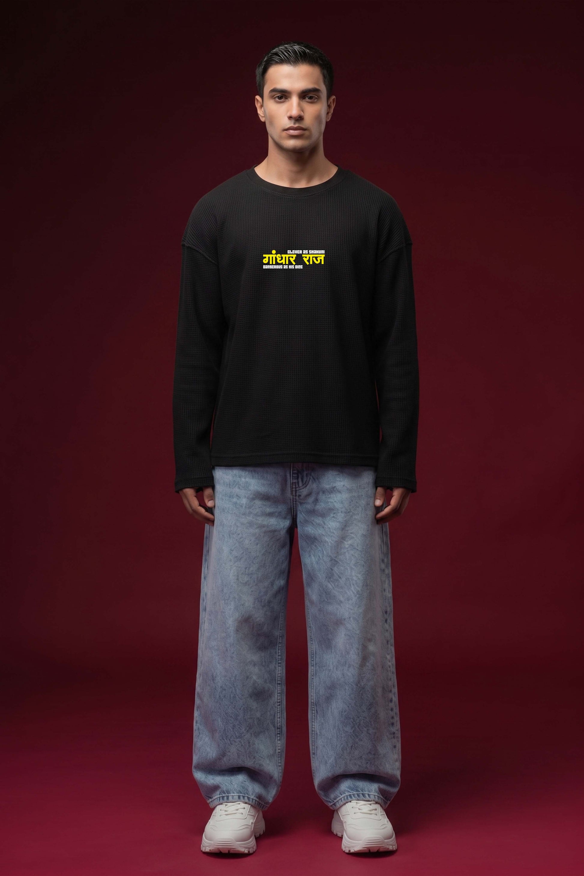 Shakuni-The Mastermind Oversized Waffle Knit Threads Of Desi