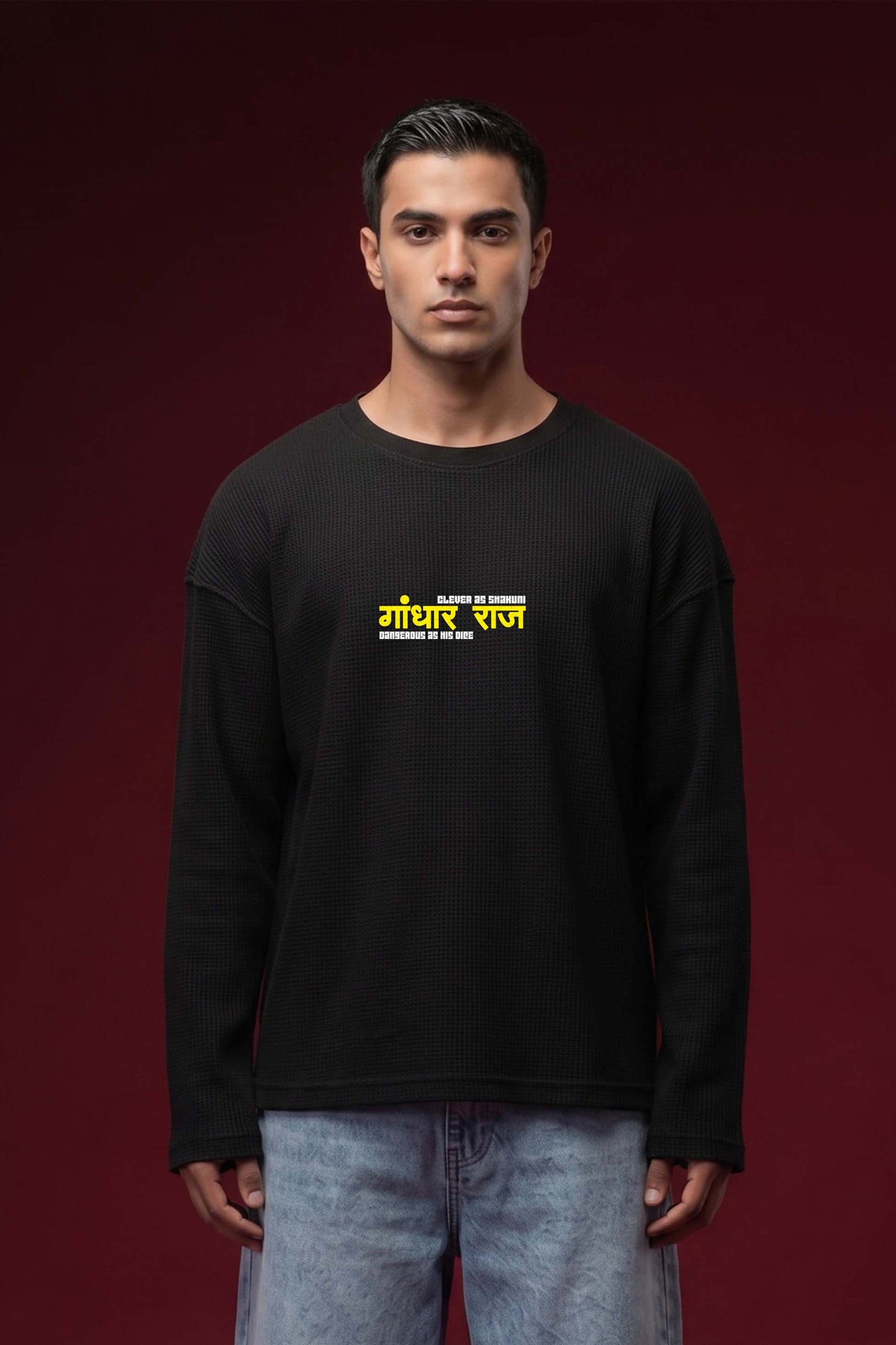 Shakuni-The Mastermind Oversized Waffle Knit Threads Of Desi