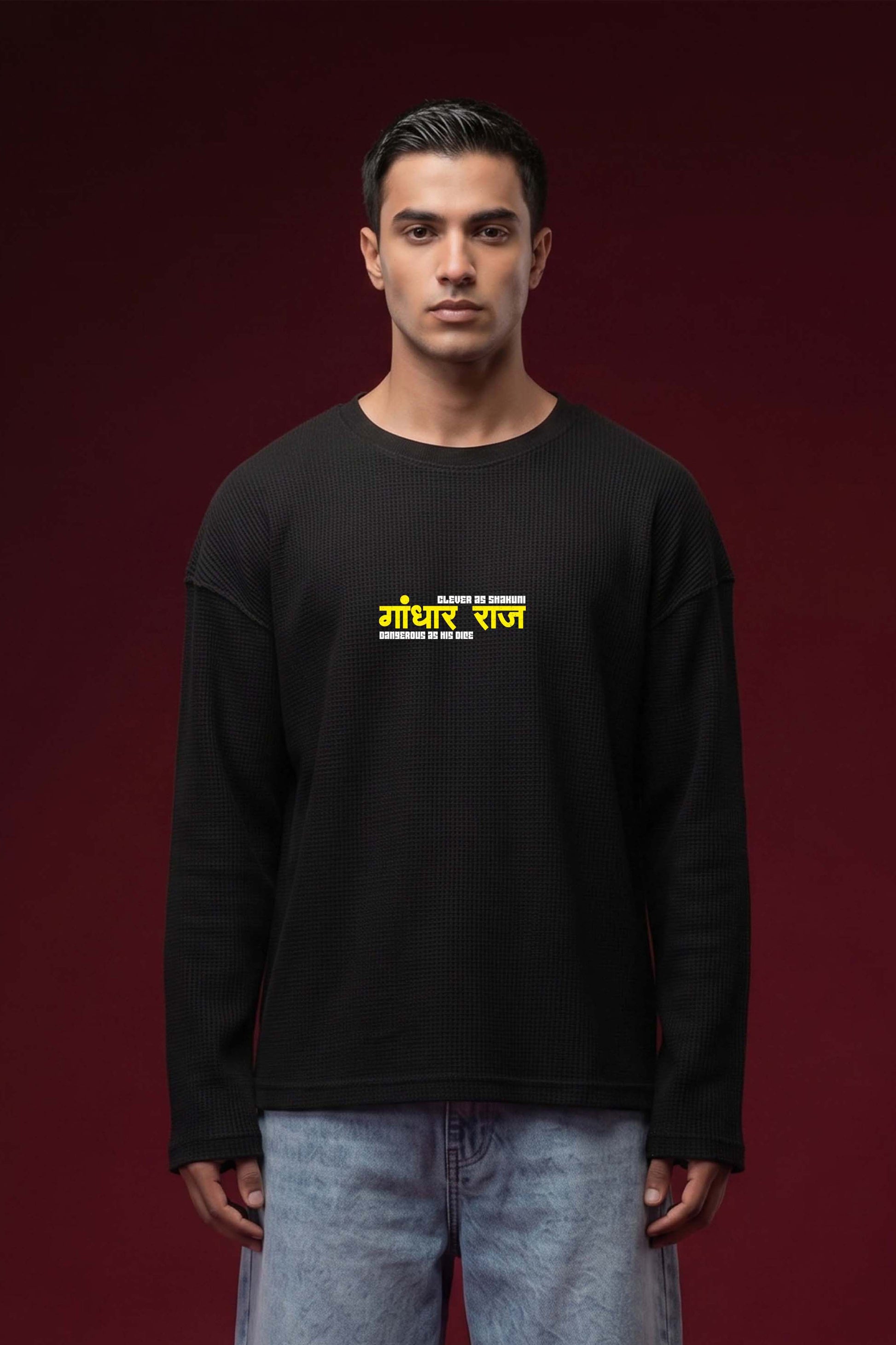 Shakuni-The Mastermind Oversized Waffle Knit Threads Of Desi