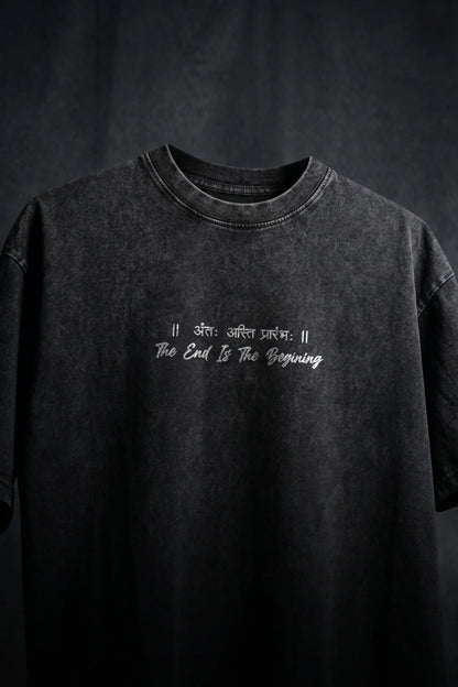 The End Is The Begining Vintage Washed Oversized T-shirt
