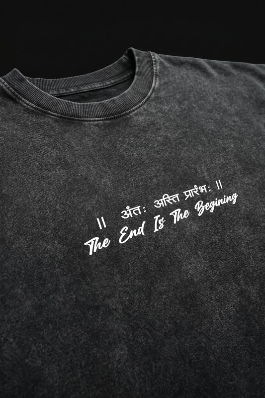 The End Is The Begining Vintage Washed Oversized T-shirt